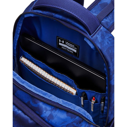 Under Armour Hustle 6.0 Backpack, Black/White