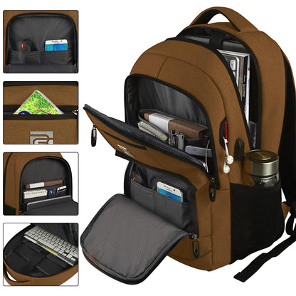 Anti-Theft Laptop Backpack with USB – 15.6" Black