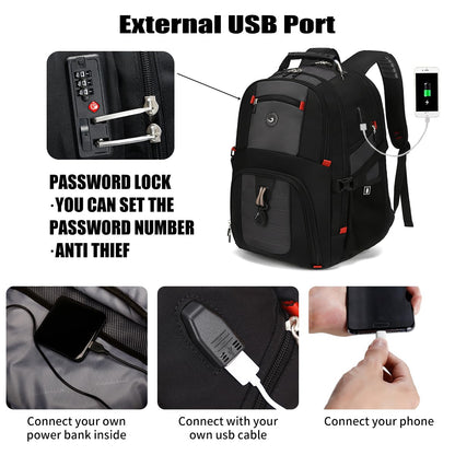 SHRRADOO 50L Laptop Backpack with USB