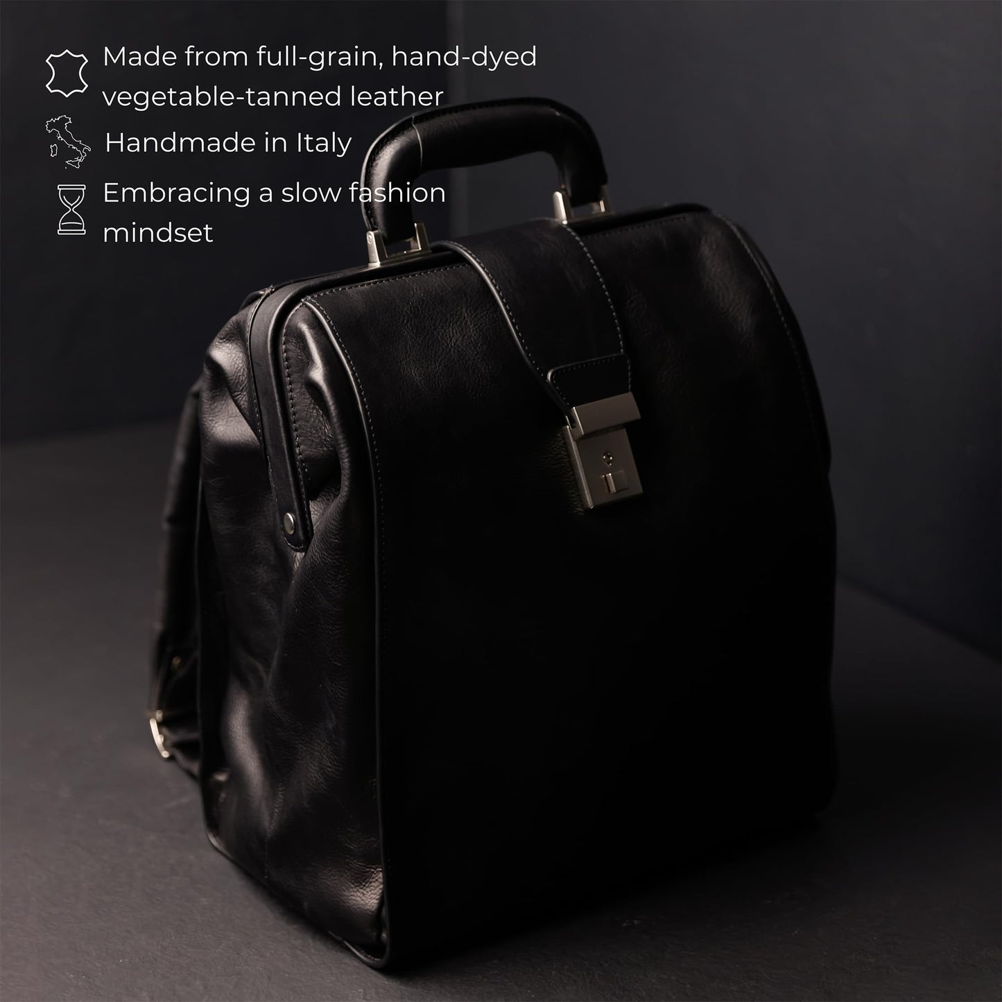 Time Resistance Leather Backpack for Men and Women