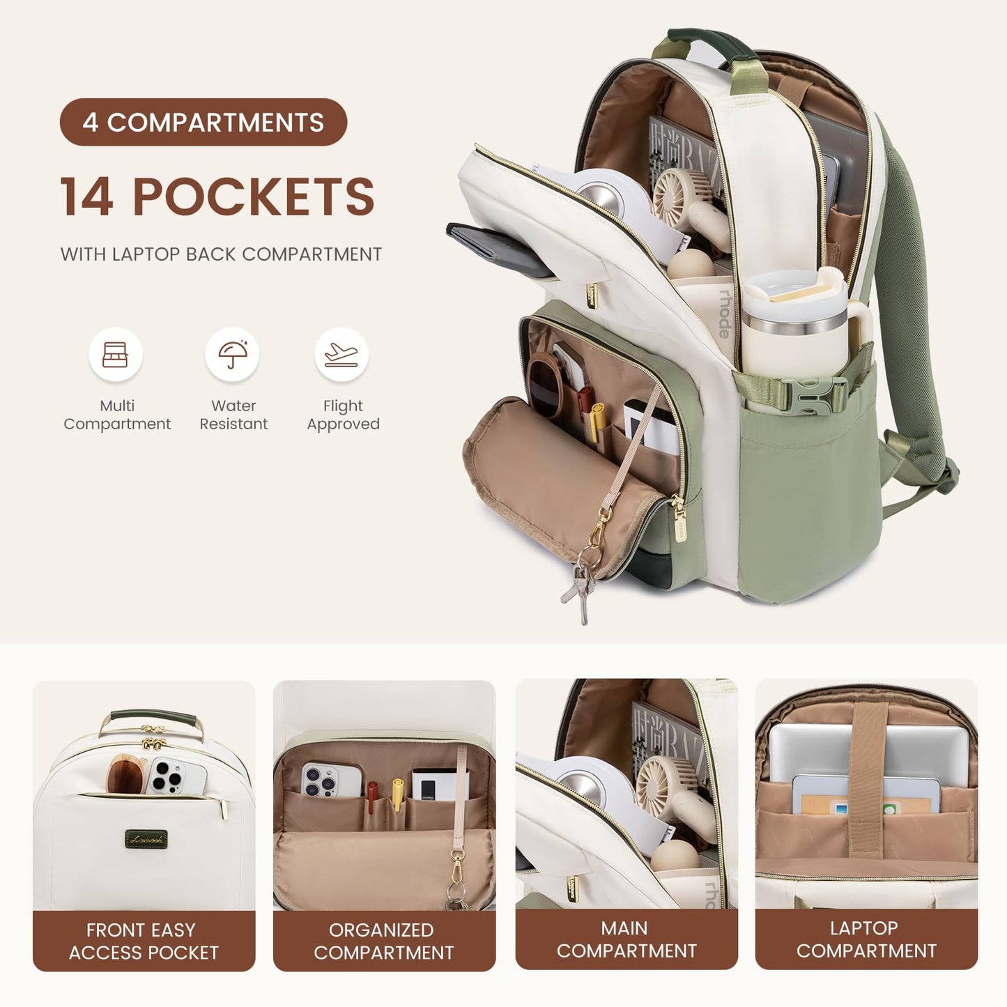 LOVEVOOK Laptop Backpack for Women