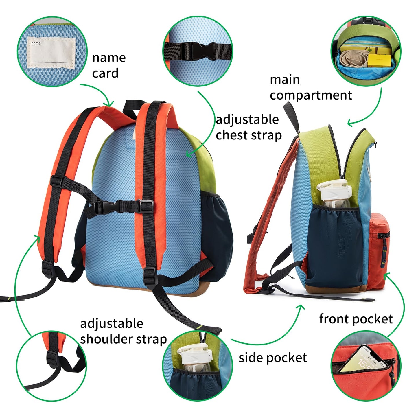 15 Inch Kids Backpack for School & Travel, Medium