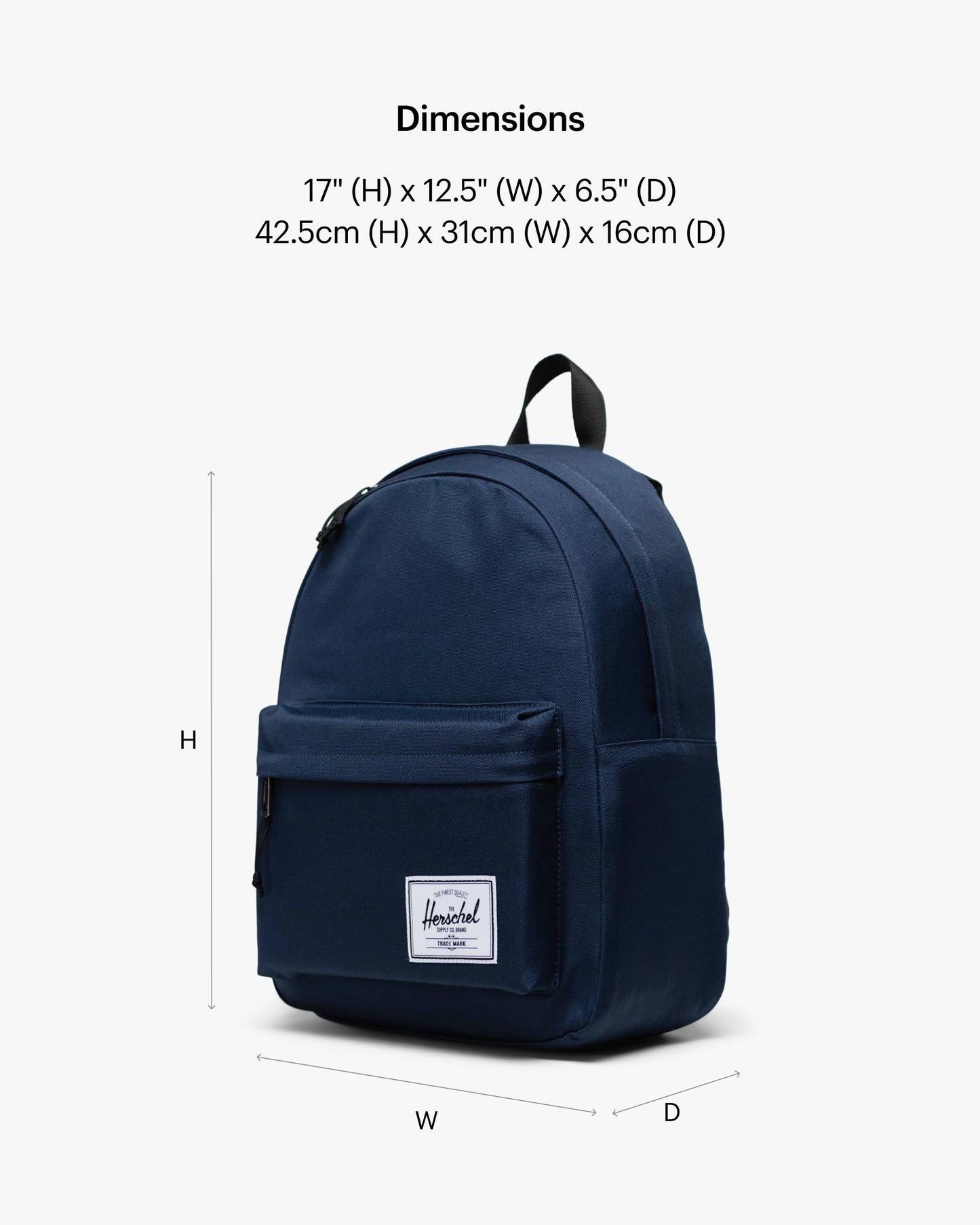 Herschel Supply Co. Classic Backpack, Black (New), Standard-26L