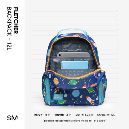 Simple Modern Medium Toddler Backpack for School Girls and Boys | Kindergarten Elementary Kids Backpack | Fletcher Collection | Kids - 15" tall | Monster Truck Rally