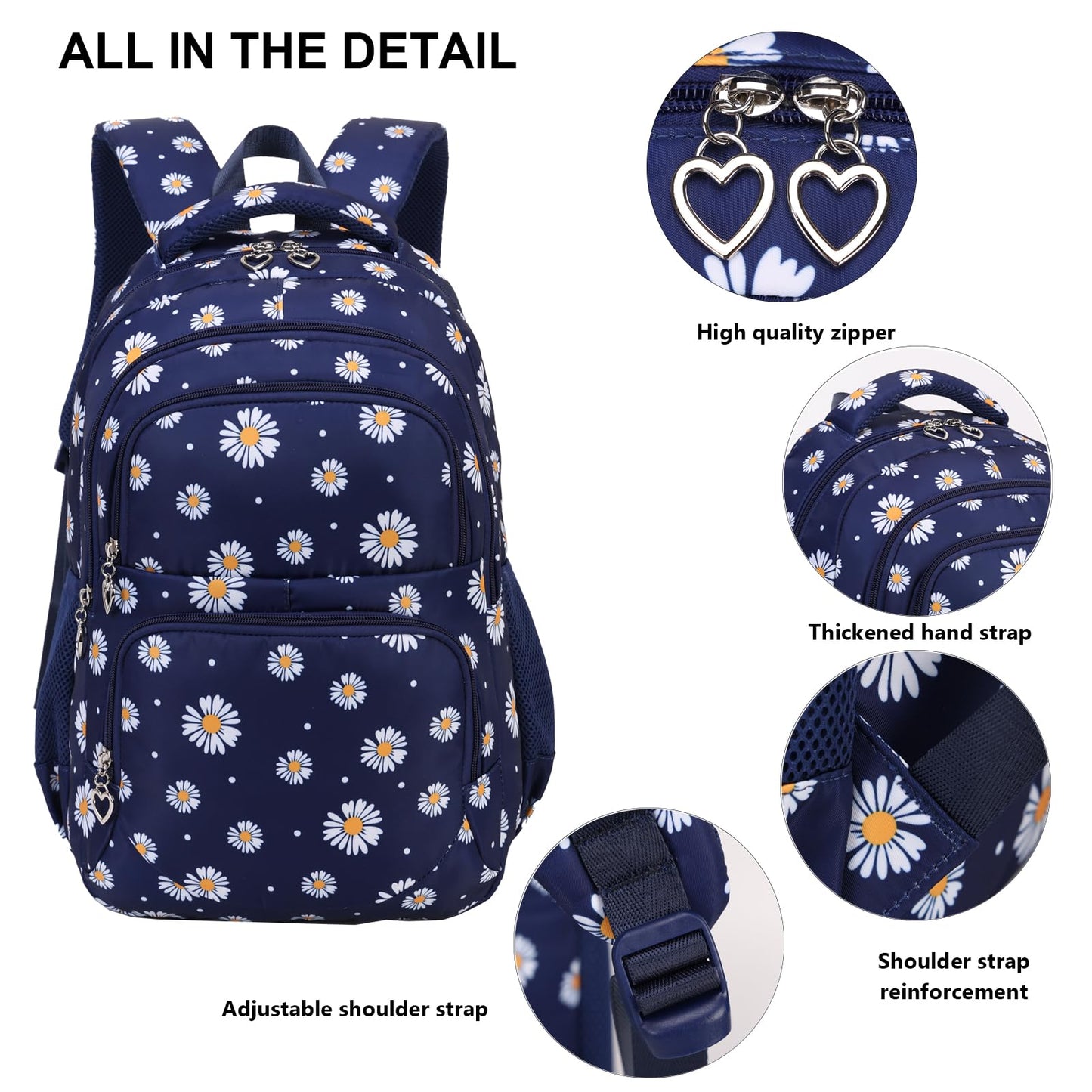 Goldwheat Daisy Backpack Set, 3pcs