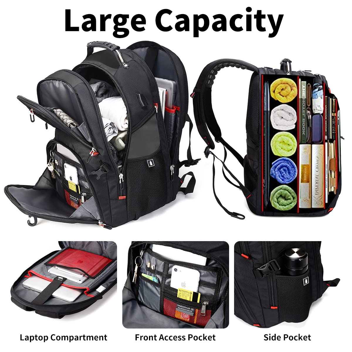 SHRRADOO 50L Laptop Backpack with USB