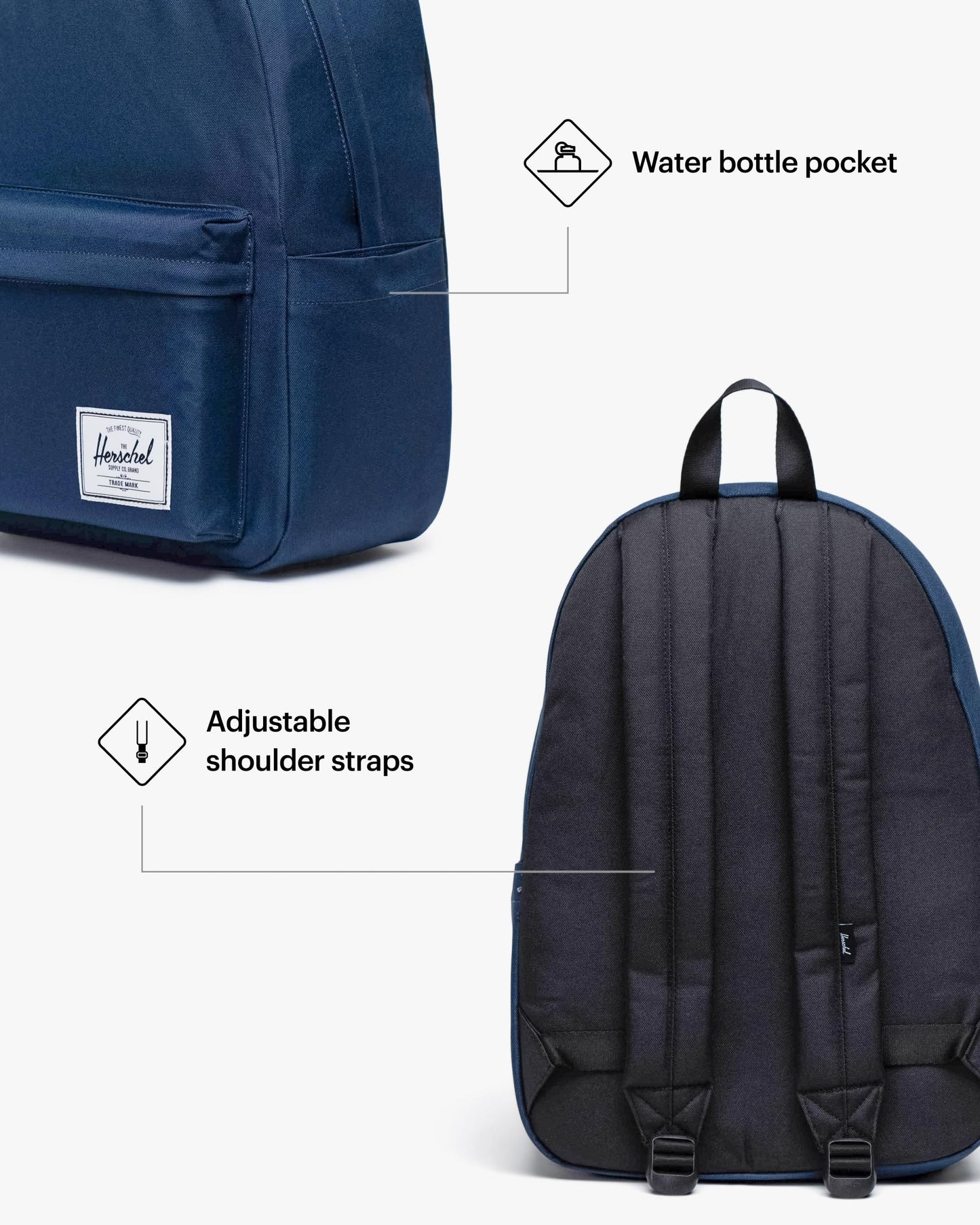 Herschel Supply Co. Classic Backpack, Black (New), Standard-26L