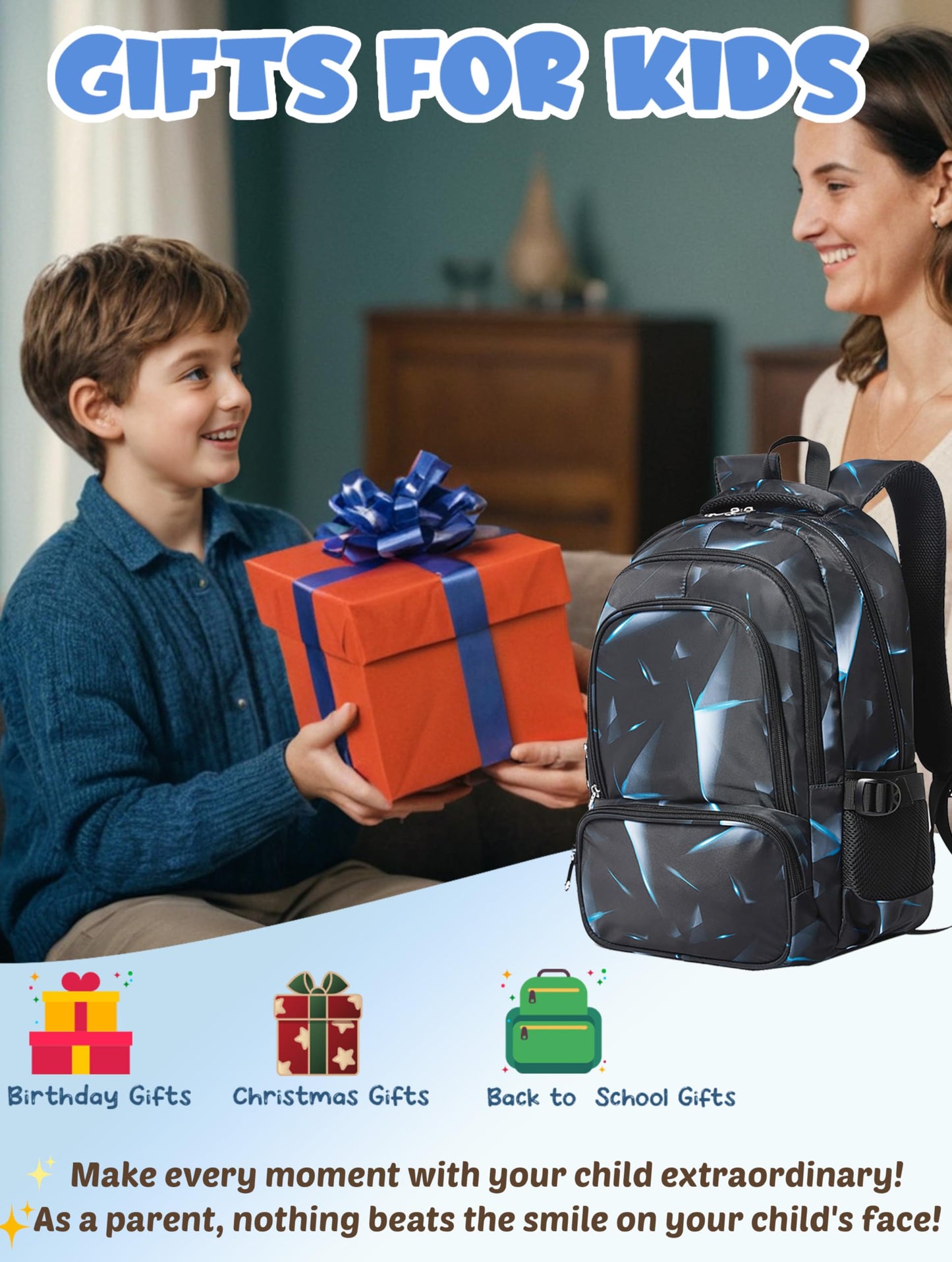 BLUEFAIRY Kids Backpack