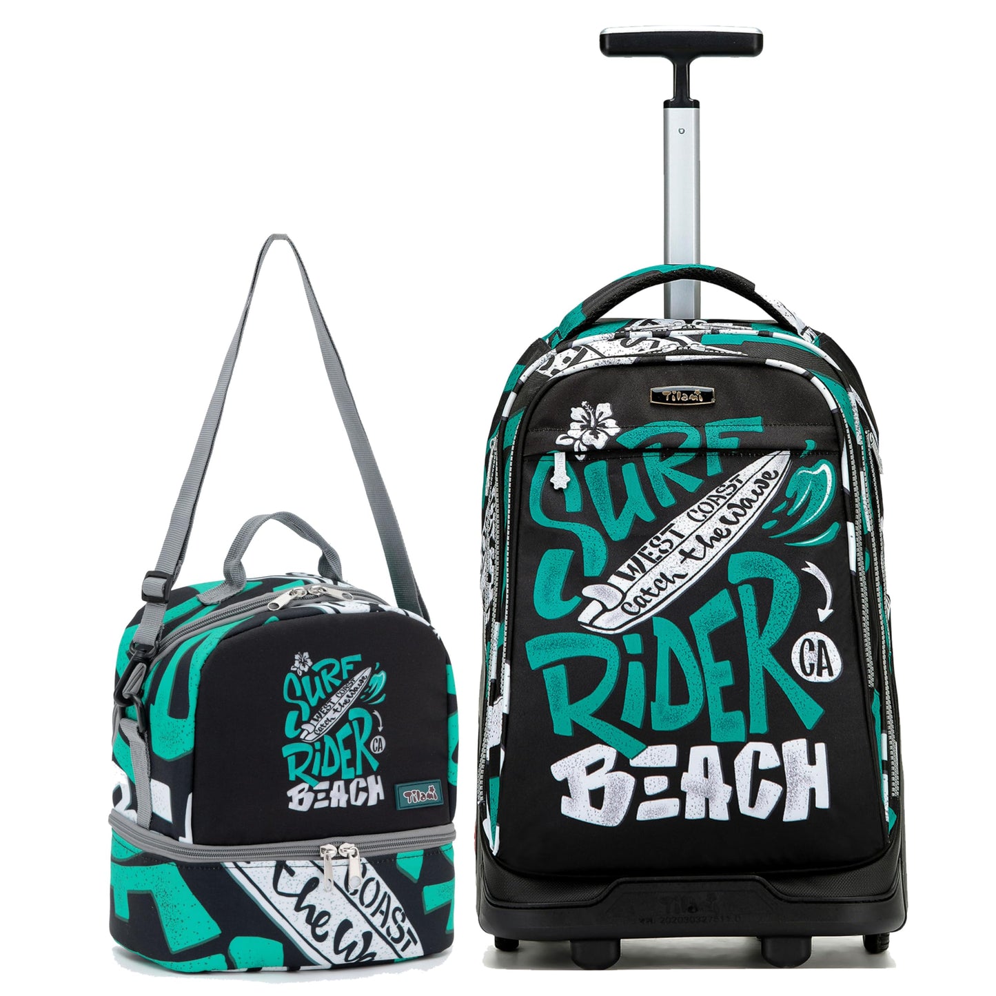 NEW TILAMI 19" Rolling Backpack for kids, Adjustable Laptop Backpack
