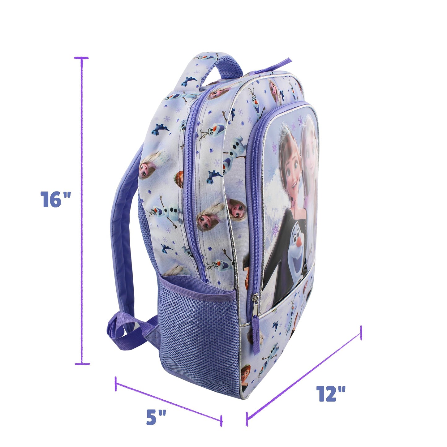Disney Frozen 'On the Journey' 16 inch Backpack (Purple, One Size)