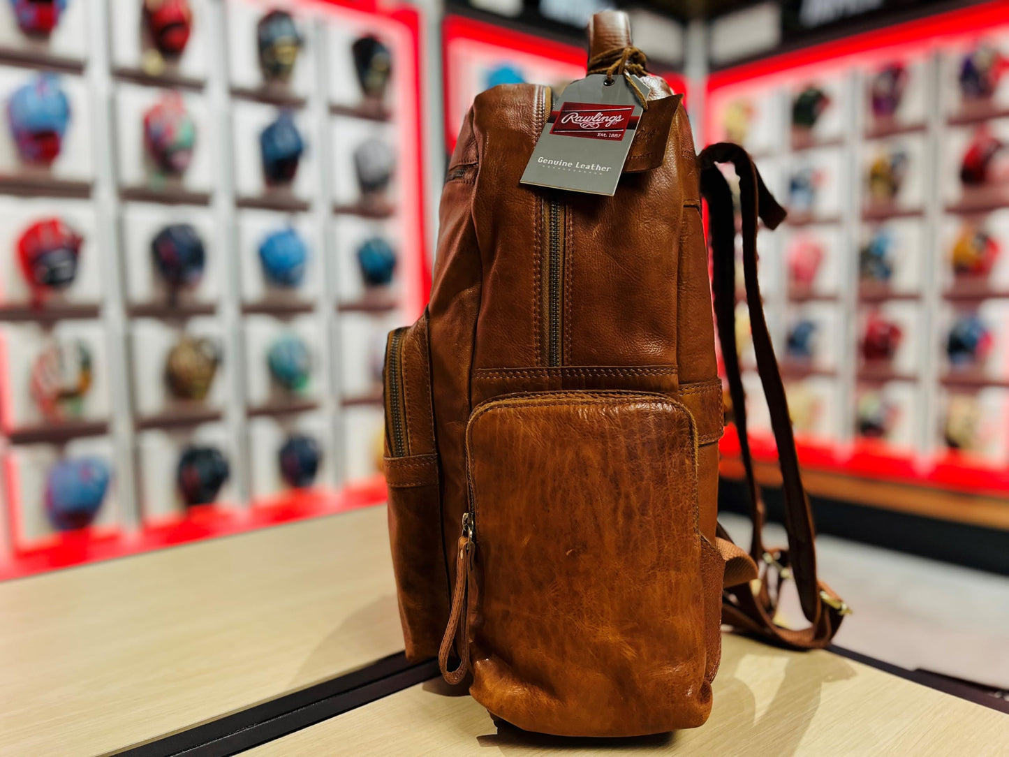 Rawlings Heritage 1887 Men's Leather Backpack, Brown