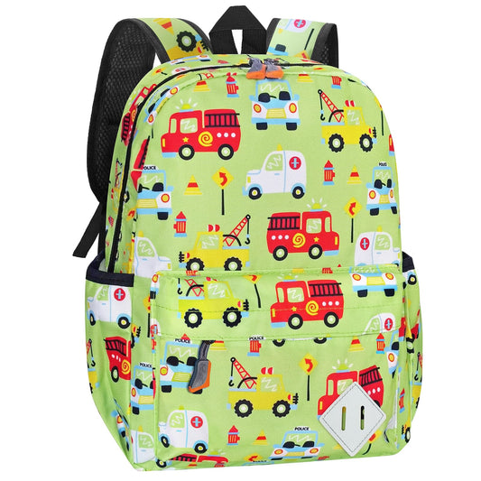 15" Kids Backpack for Preschool – Cute Car Design,