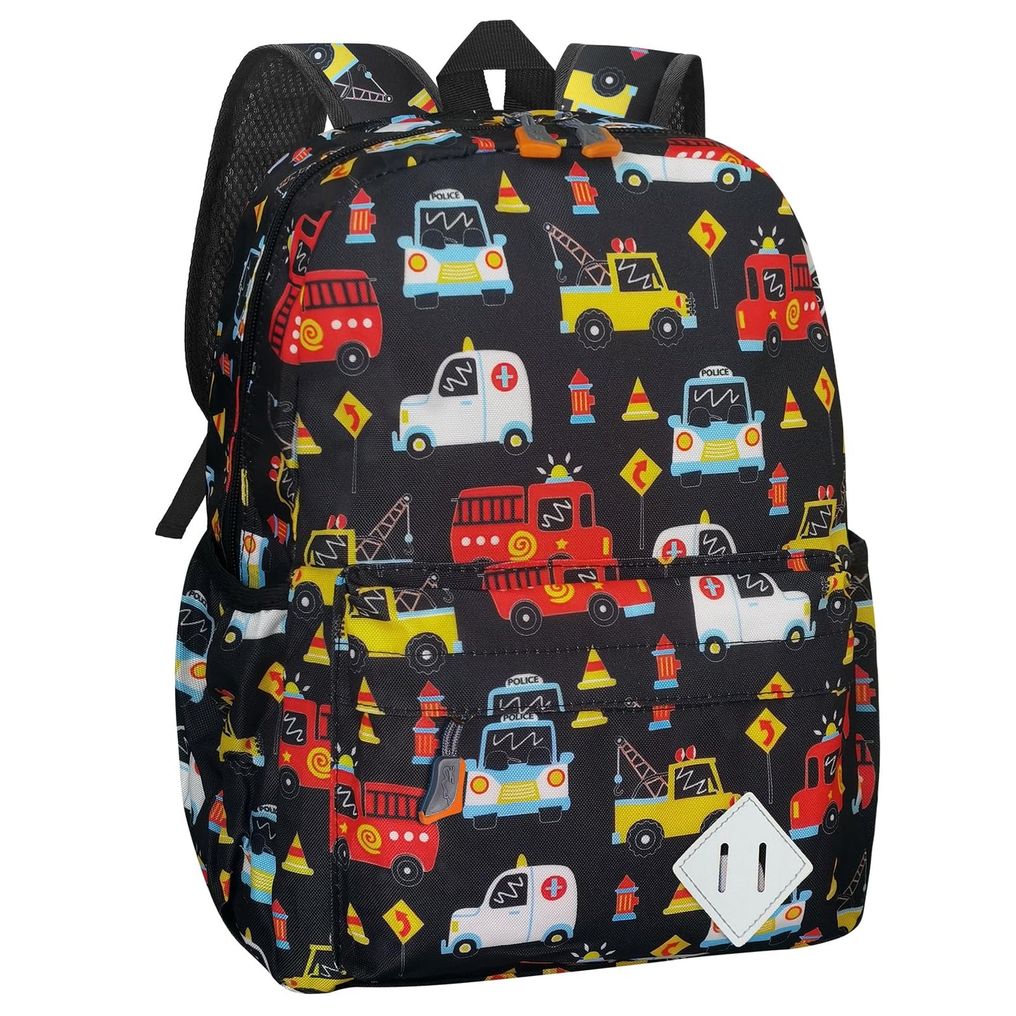 15" Kids Backpack for Preschool – Cute Car Design,