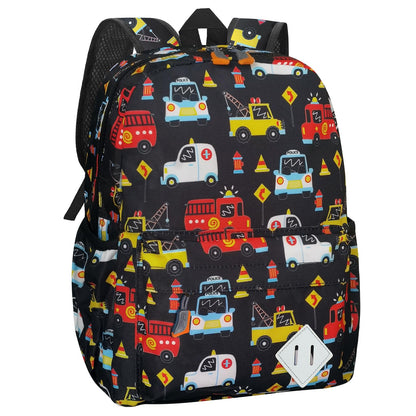15" Kids Backpack for Preschool – Cute Car Design,