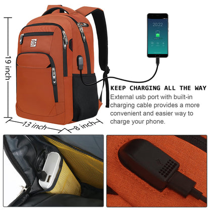 Anti-Theft Laptop Backpack with USB – 15.6" Black
