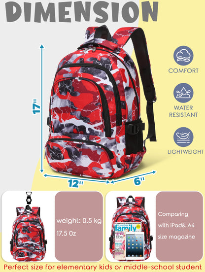 BLUEFAIRY 17" Kids Backpack for Boys