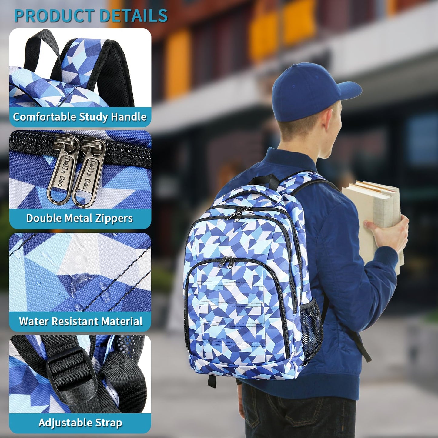 Travel Laptop Backpack, Black Backpack for Men and Women