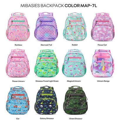 mibasies Girls Backpack 5-8: Lightweight Kids