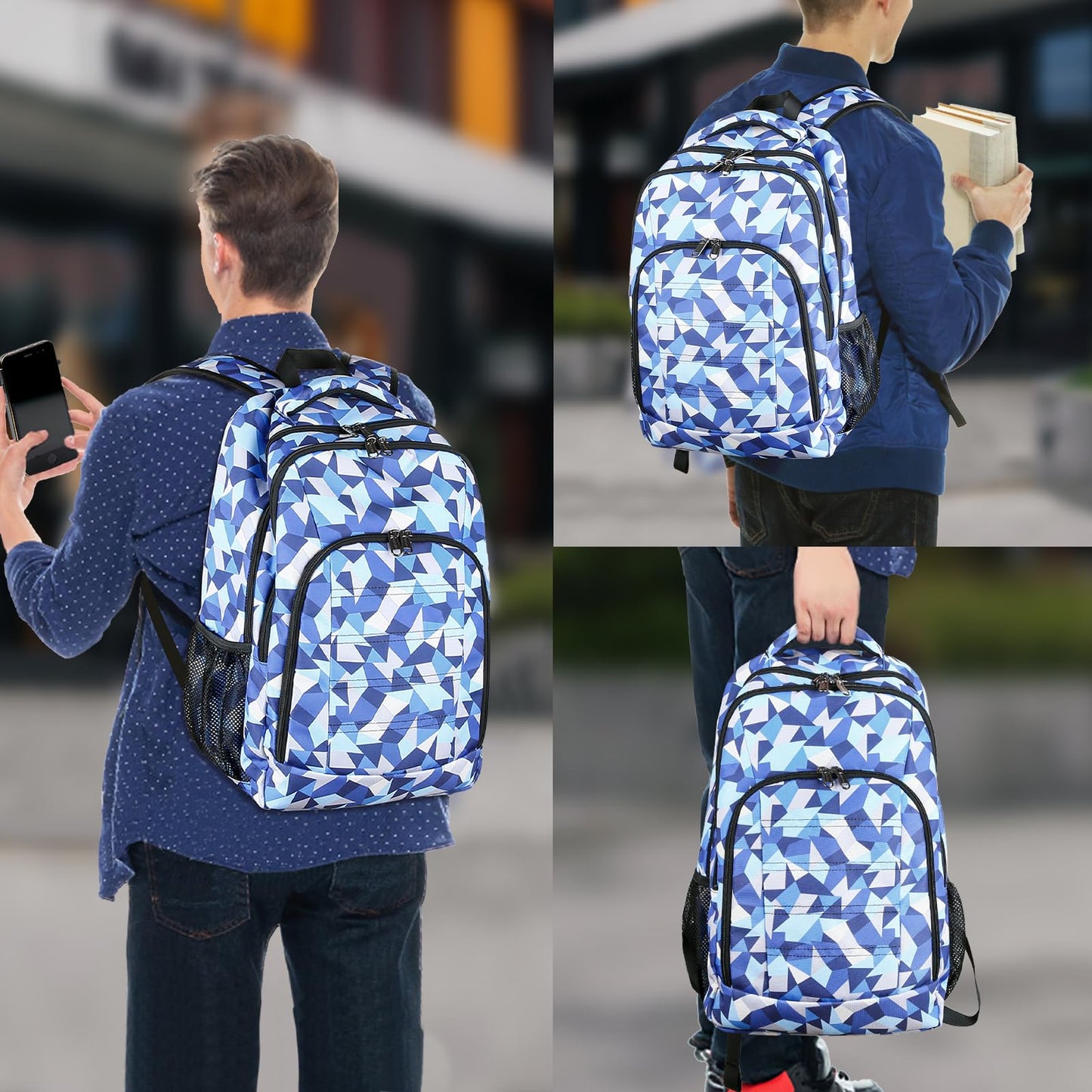 Travel Laptop Backpack, Black Backpack for Men and Women