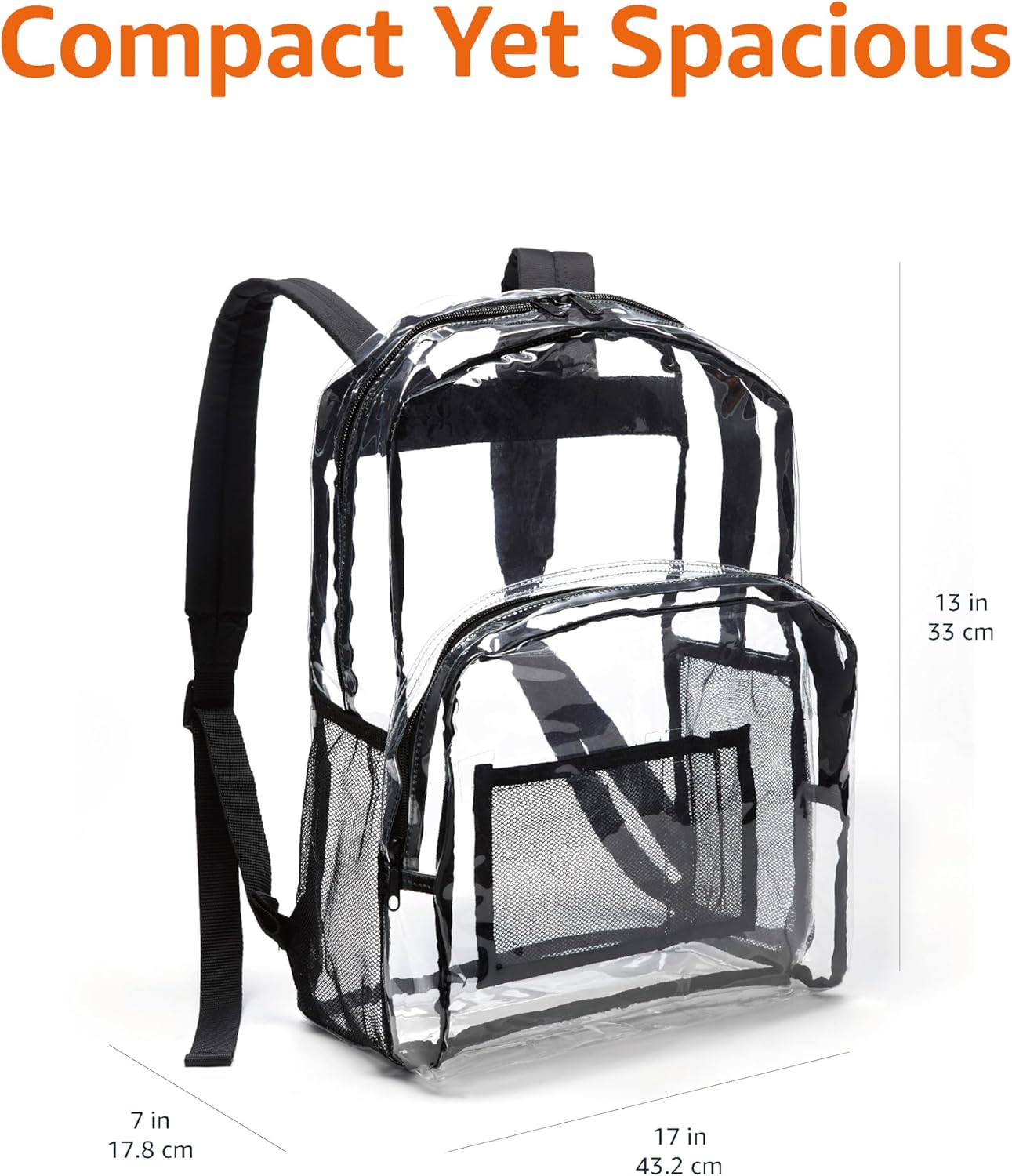 Amazon Basics Transparent School Backpack