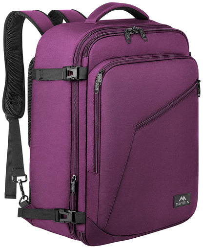 MATEIN 40L Carry-On Travel Backpack, Black