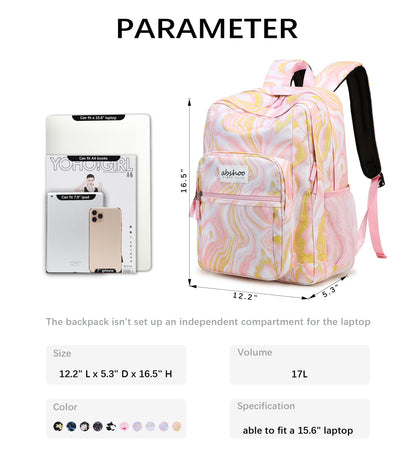 abshoo Basic Travel Backpack, Water-Resistant