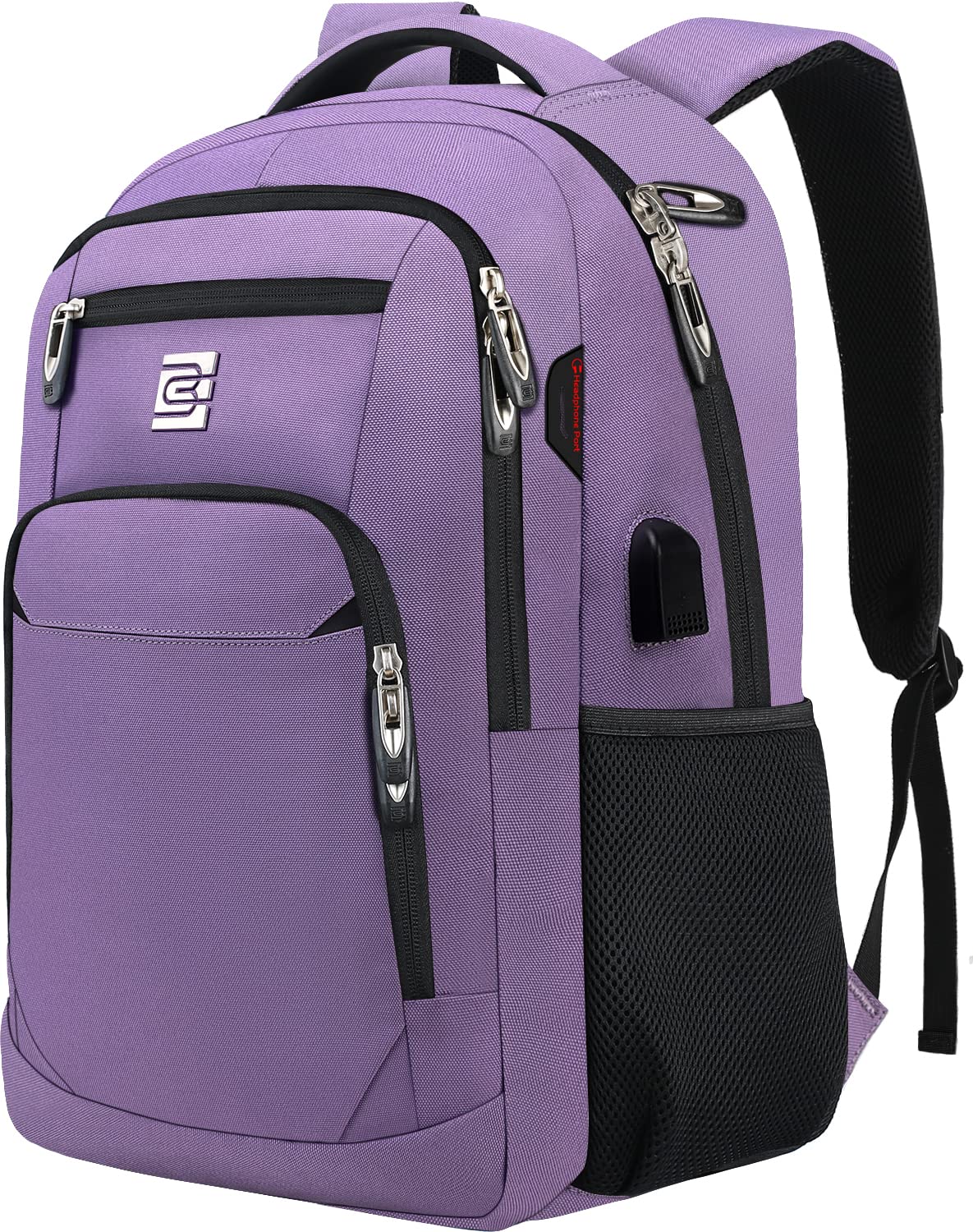 Anti-Theft Laptop Backpack with USB – 15.6" Black
