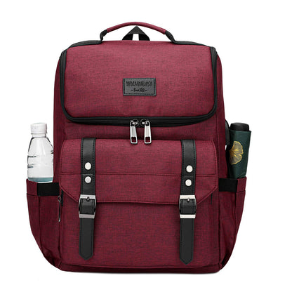 YALUNDISI Vintage Laptop Backpack with USB, Black