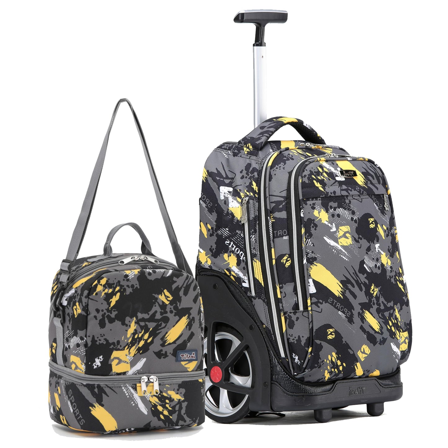 NEW TILAMI 19" Rolling Backpack for kids, Adjustable Laptop Backpack