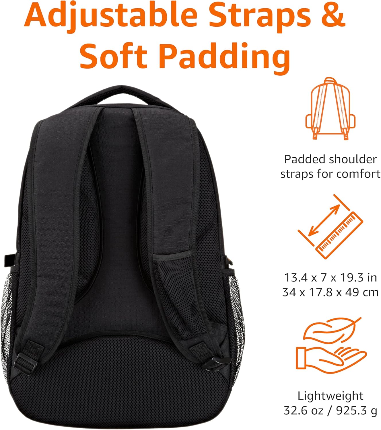 Amazon Basics Laptop Backpack Fits Up to 17-Inch Laptops