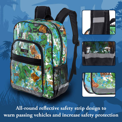 20-Pack 16" Clear Dinosaur Kids Backpacks