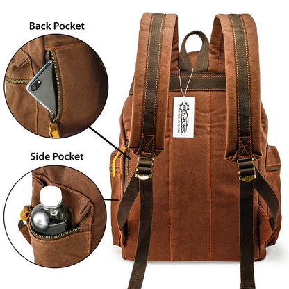 GEARONIC Vintage Canvas Laptop Backpack, 15"
