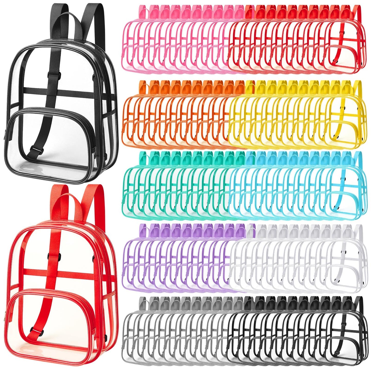 Aliceset 9" Clear Backpacks – 100 Pack