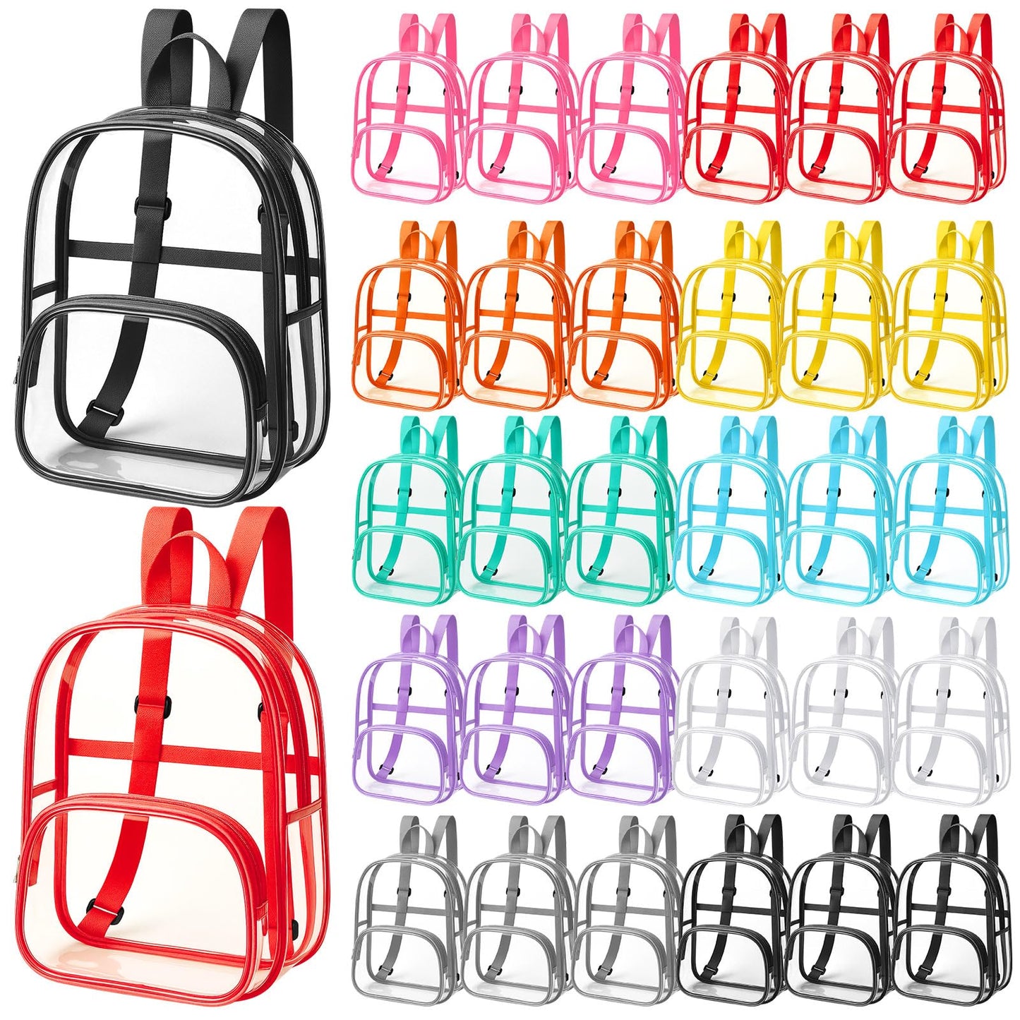 Aliceset 9" Clear Backpacks – 100 Pack
