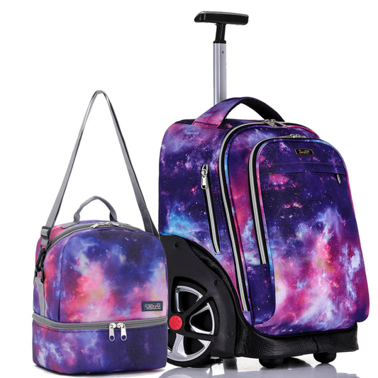 NEW TILAMI 19" Rolling Backpack for kids, Adjustable Laptop Backpack