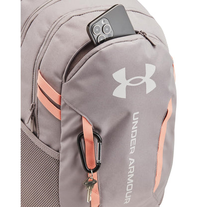 Under Armour Hustle 6.0 Backpack, Black/White