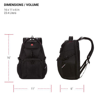 SwissGear Mini 1900 Scansmart Slim Version Laptop Backpack, Oatmeal, 16-Inch