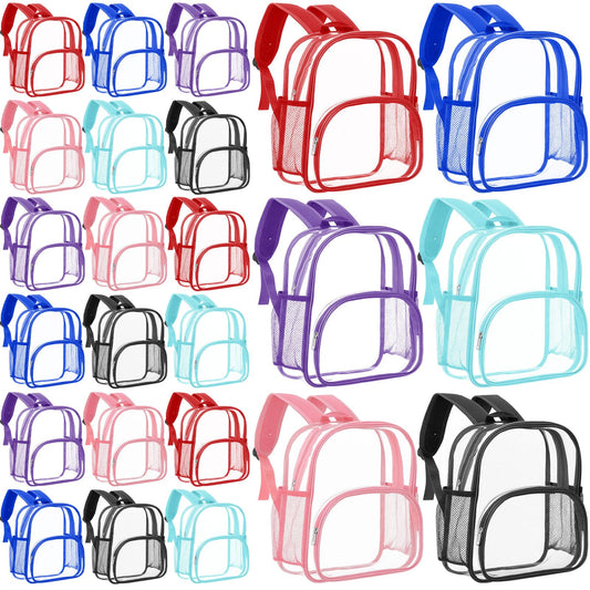 Amylove Clear PVC Backpack, 15", Black, 100-Pack