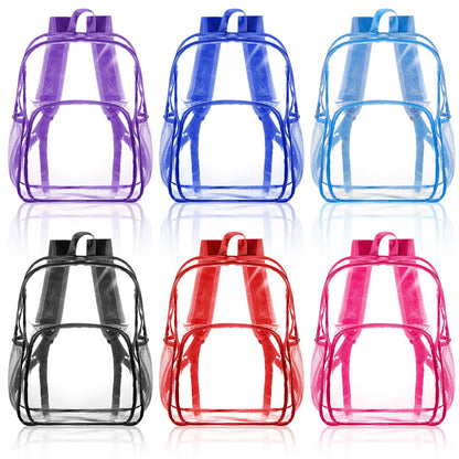 Amylove Clear PVC Backpack, 15", Black, 100-Pack