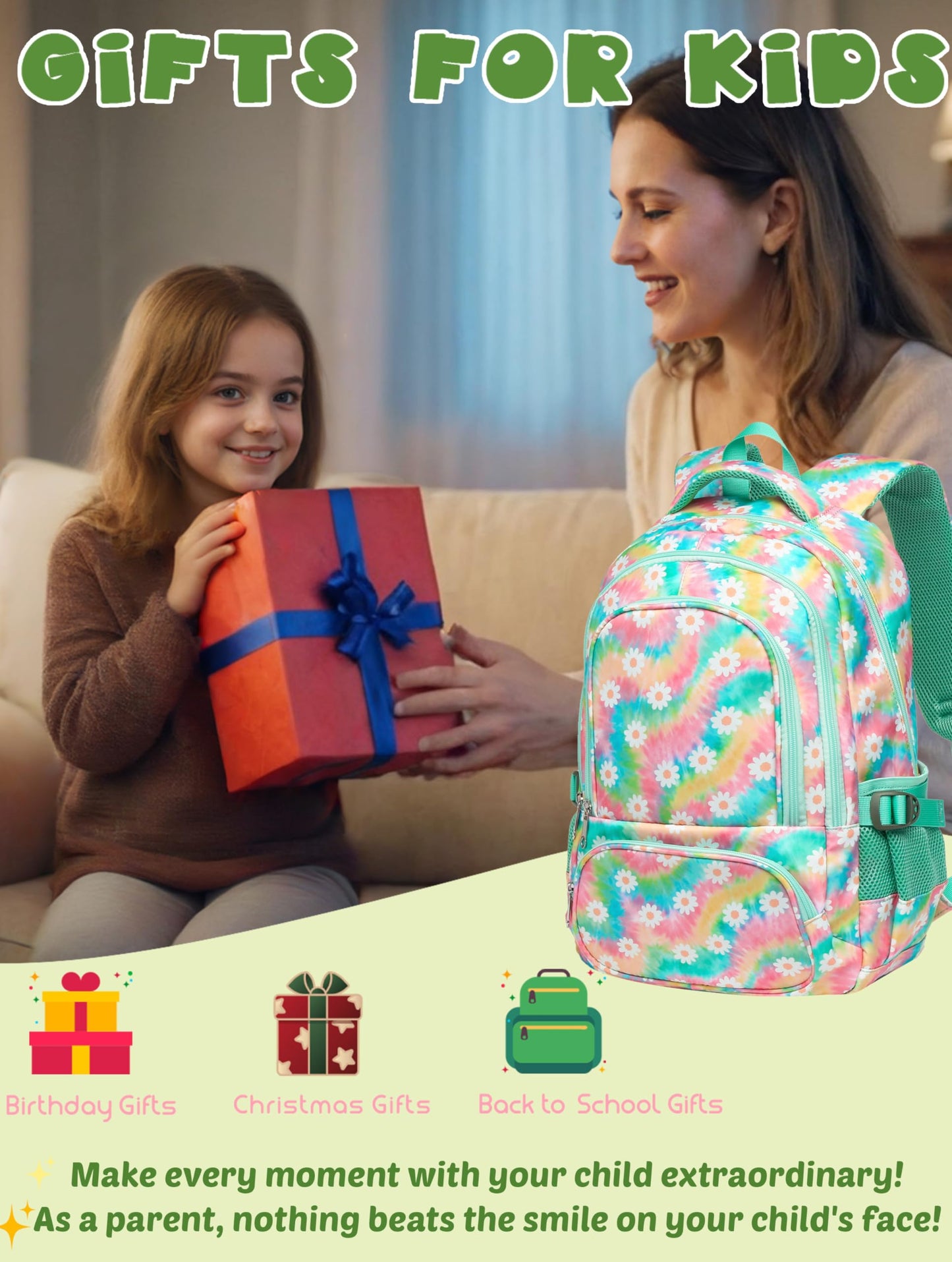 BLUEFAIRY 17" Kids Backpack for Boys