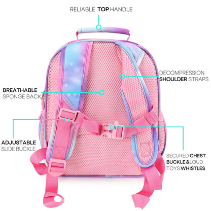 mibasies Girls Backpack 5-8: Lightweight Kids