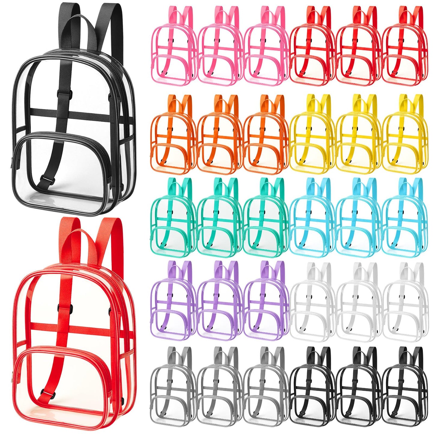 Aliceset 9" Clear Backpacks – 100 Pack