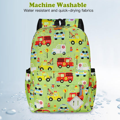 15" Kids Backpack for Preschool – Cute Car Design,