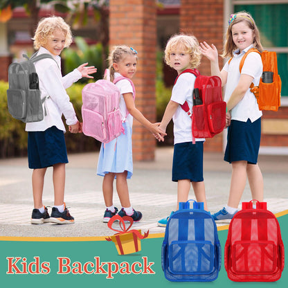 48-Pack 17" Clear Mesh Backpacks – Heavy Duty