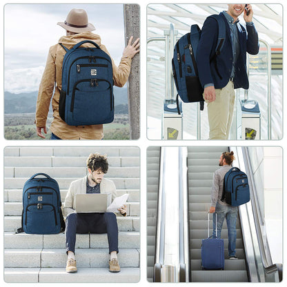 Anti-Theft Laptop Backpack with USB – 15.6" Black