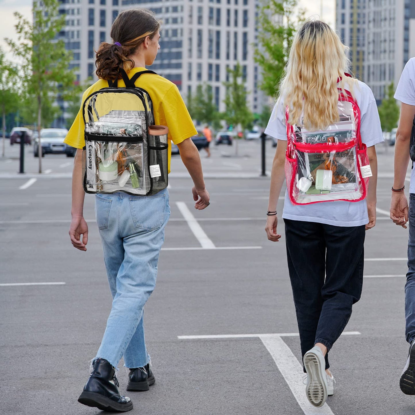 Silkfly Clear Backpacks 72-Pack, PVC Transparent