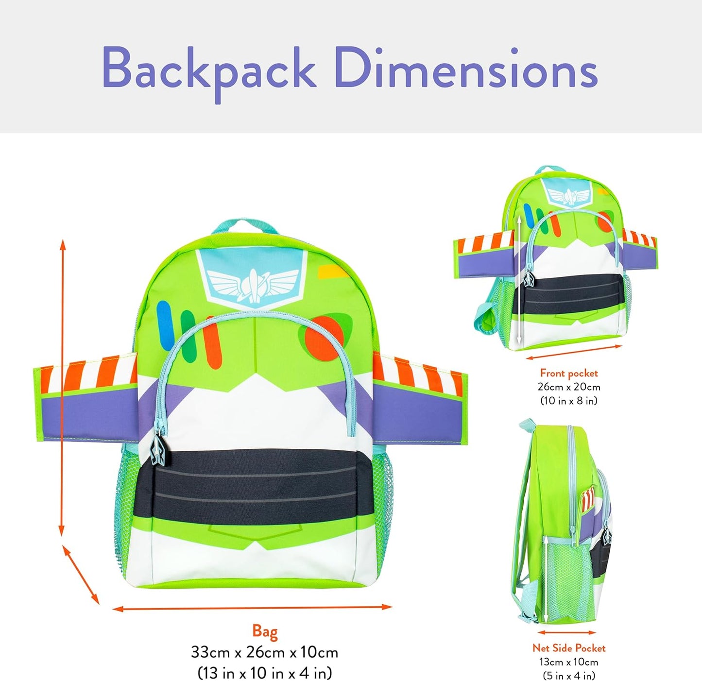 Disney Toy Story Backpack, Buzz Lightyear Kids Backpack, Boys Backpacks Green