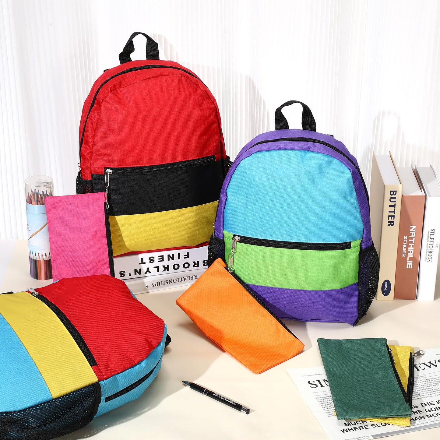 Cholemy 24 Pack 14" Kids Backpack Bulk for School