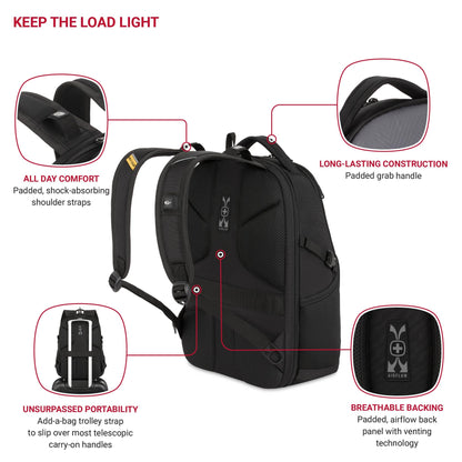 SwissGear Mini 1900 Scansmart Slim Version Laptop Backpack, Oatmeal, 16-Inch