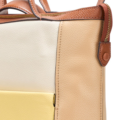 Cole Haan Convertible Backpack, Dark Cuoio/Ivory/Biscuit/Mahogany